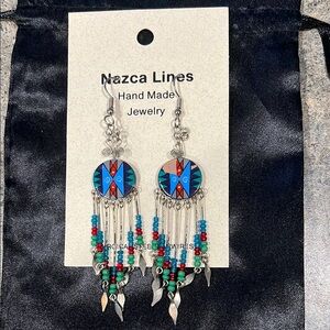 Nazca lines handmade earrings